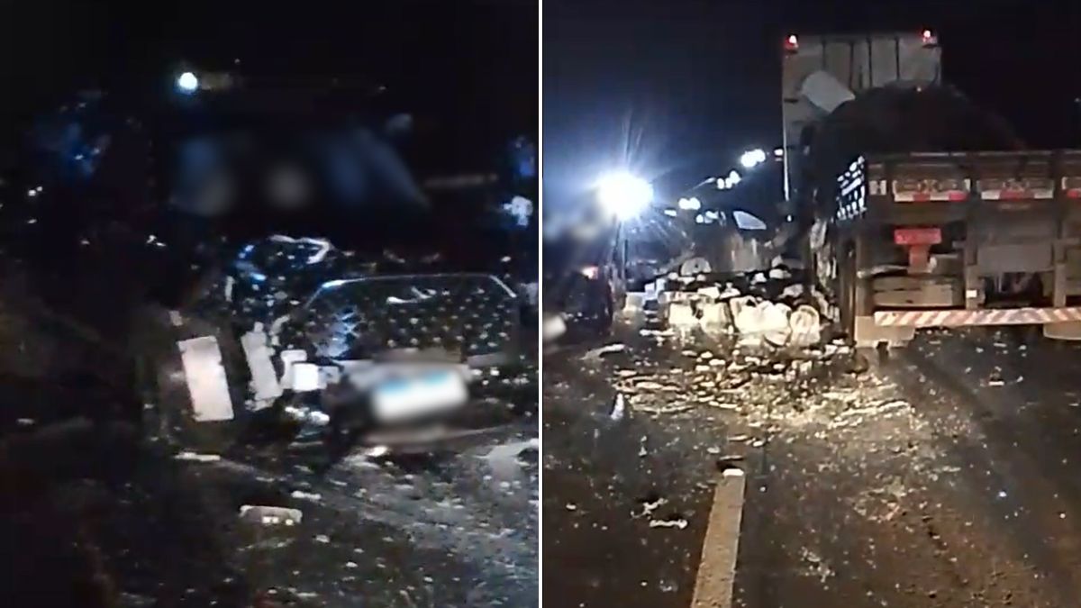 Motorista morre em grave acidente entre 5 veículos na BR-101 em Joinville