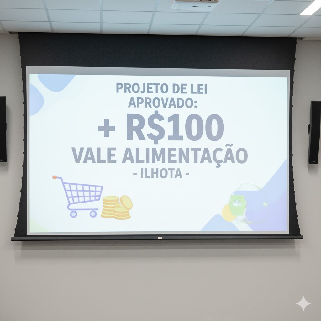 Câmara de Vereadores de Ilhota Aprova Aumento de R$ 100 no Vale Alimentação de Servidores