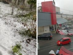 Tempestade com granizo causa estragos e deixa cidades sem energia em Santa Catarina