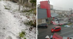 Tempestade com granizo causa estragos e deixa cidades sem energia em Santa Catarina