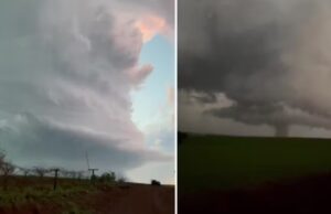 Morador registra tornado e relata momentos de tensão no Rio Grande do Sul