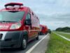 Bombeiros Voluntários de Ilhota atendem grave acidente de moto na BR-470
