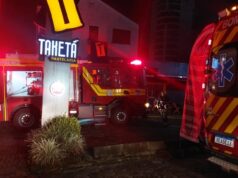 Princípio de incêndio em pastelaria mobiliza bombeiros na Rua São Paulo, em Blumenau