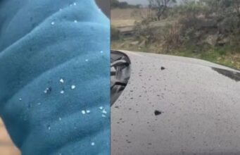Em meio à 6°C, chuva congelada encanta turistas na Capital Nacional do Frio em SC