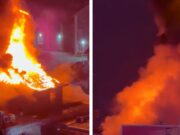 Casa de festas é destruída por incêndio durante a realização de um casamento no Centro de Joinville