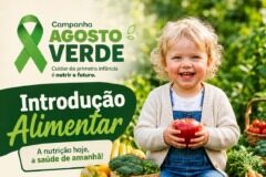 Campanha Agosto Verde promove conscientização sobre nutrição na Primeira Infância em Ilhota