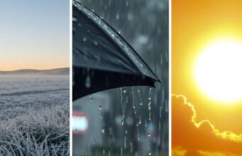 Oeste de SC terá virada no tempo com geada, chuva e calor perto dos 30°C nos próximos dias