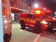 Bombeiros e samu atendem grave acidente de trânsito no bairro Coloninha em Gaspar