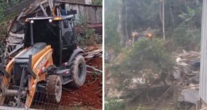 Demolição em joinville derruba 10 construções em área de preservação e comunidade questiona ação