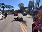 Colisão entre carro e motocicleta mobiliza Bombeiros Voluntários e deixa ferido em Ilhota