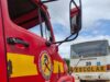 Bombeiros combatem princípio de incêndio em ônibus em Ilhota