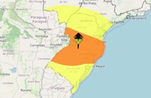 Ciclone extratropical traz chuva de até 200 mm e risco de granizo no Sul do Brasil