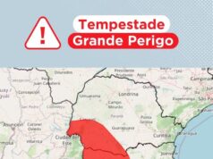 Inmet emite aviso de grande perigo para tempestade em 529 cidades do Sul