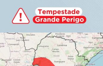 Inmet emite aviso de grande perigo para tempestade em 529 cidades do Sul
