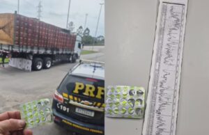Caminhoneiro é preso em SC após dirigir por 23 horas sem descanso e atingir 150 km/h na BR-101