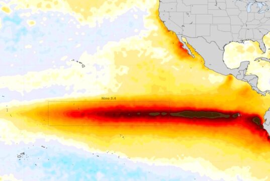OMM prevê El Niño histórico com impactos no clima do Brasil até o início de 2027