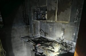 Bombeiros combatem incêndio em apartamento no Centro de Brusque