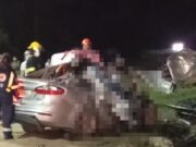 Acidente entre carro e caminhão deixa quatro mortos e três feridos na BR-470, em Lontras